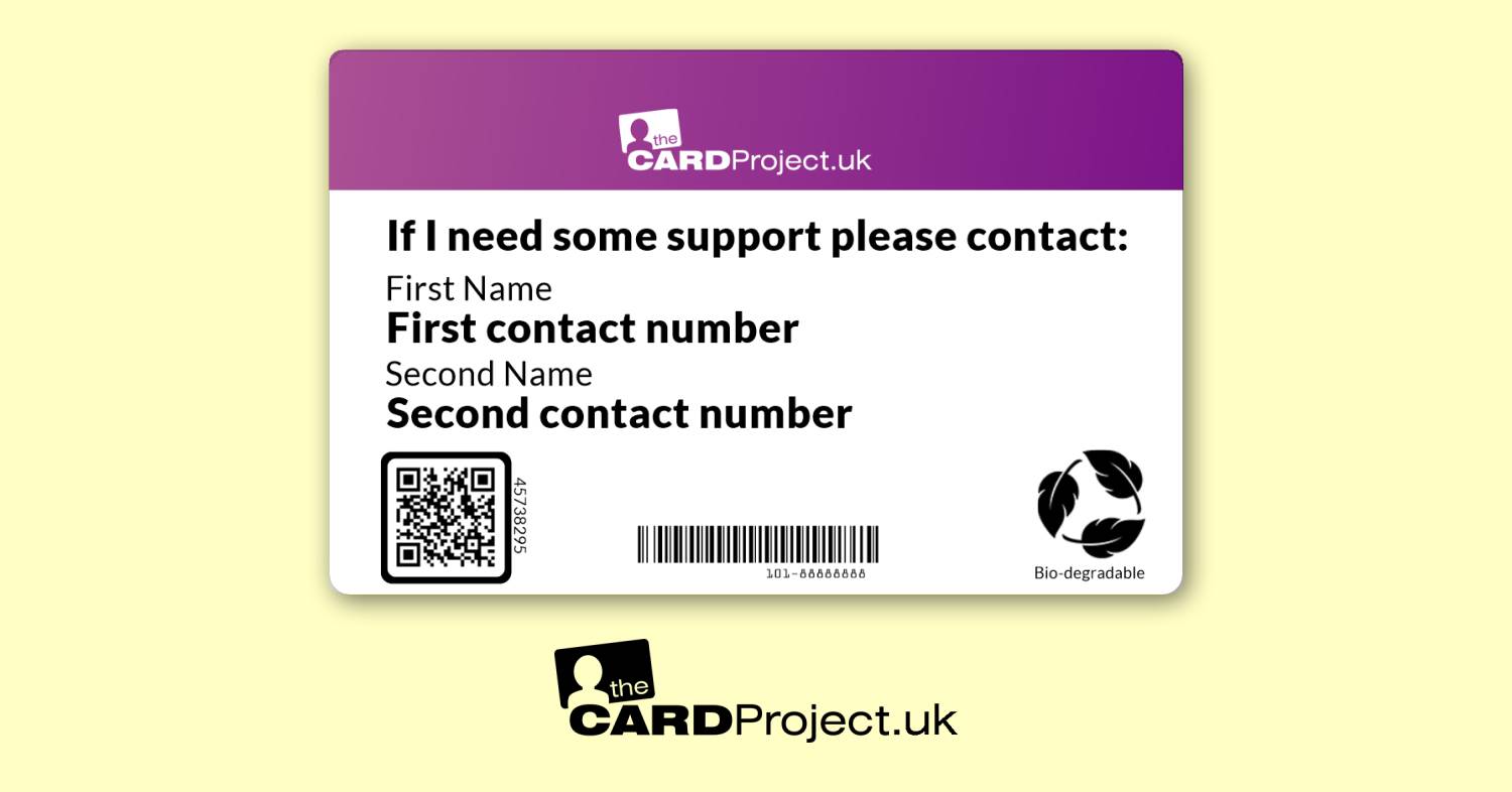 Cystic Fibrosis (CF) Awareness Photo Medical ID Alert Card  (REAR)